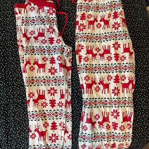 2 pairs of Hanna Andersson Christmas pajama bottoms